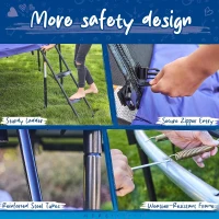 123JUMP by Skywalker — 10/12/14 ft Round Outdoor Trampoline with Enclosure & Ladder, ASTM F381-16 Certified, Spring Pad Cover & Heavy-Duty Jump Mat(m-6)