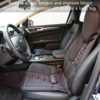 Vibrating Back Massage Chair Pad with Heat for Pain Relief — Full-Body Chair Massager with 10 Vibration Motors, Multiple Programs and Dual Adapters for Office & Recliner(m-2)