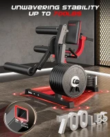 FEIERDUN 4-in-1 Leg Extension & Curl Machine - 700 lb Capacity Adjustable Leg and Hip Trainer for Home Gym(m-3)