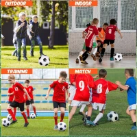 Sotiff Bulk Soccer Balls - 24-Pack (Sizes 5/4/3) with 24 Pumps, Deflated for Easy Shipping - Ideal for Schools, Charity, Team Training(m-5)