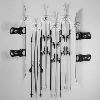 Gravity Grabber - Premium Ski & Snowboard Wall Rack, Universal Gravity-Lock Storage for Skis/Boards, Non-Slip Garage Organizer – 6 Pack(m-2)