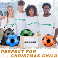 Operation Christmas — Bulk 12-Pack Deflated Soccer Balls (Size 5 & 4) with Pump and Drawstring Bag — Charity Donation & Christmas Gift Set(m-4)