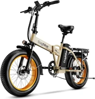 1000W Folding Electric Bike — 48V 20Ah Removable Battery, 750W Nominal/1000W Peak Motor, 20"" Fat Tires, 30+ MPH, Up to 80 Miles, Foldable Commuter Ebike(m-1)