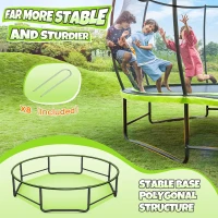 BCAN Outdoor Recreational Trampoline with Enclosure & Ladder - 8ft–16ft, ASTM F381-16 Certified, 2025 Upgraded Materials(m-3)