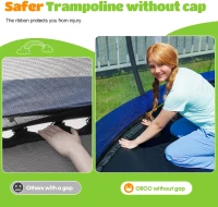 ORCC Heavy-Duty Trampoline (8–16 ft) – 1200 lbs Capacity, ASTM & CPSIA Tested, Basketball Hoop, Sprinkler, Spiral Ground Stakes, Extra Materials for Safety(m-3)