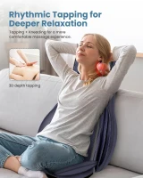 COMFIER Shiatsu Neck & Back Massager with Heat - Tapping and Deep-Tissue Kneading, Adjustable-Height Neck Rollers, Compression & Vibration Chair Pad for Full-Body Relief(m-2)
