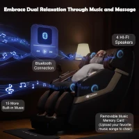 KZ-313 (2026) Full-Body Heated Jade Roller Massage Chair — Deep SL-Track Zero Gravity, 12 Auto Modes, 6 Custom Programs, Backlit Touchscreen, Voice Control & Wireless Charger(m-8)