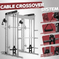 RitFit M1 & M1 Pro Smith Machine with Cable Crossover — Multi‑Function Power Cage & Squat Rack for Home Gym(m-5)
