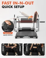 GMWD HRTQ Heavy-Duty Hip Thrust Machine, Plate-Loaded Glute Bridge with Adjustable Footplate and Dual Weight Holders, 800 lb Capacity(m-5)