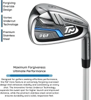 PGF Gold Tour Precision Complete Golf Club Package Set for Men & Women – Driver, Fairway, Hybrids, Irons, Wedges & Putter(m-6)