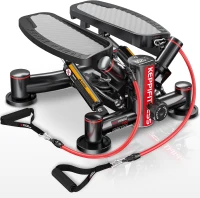 KeppiFitness FITSTEP1000 PRO Home Stair Stepper with Resistance Bands — Commercial-Grade, 400 lb Capacity, V-Shaped Motion, LED Monitor(m-1)