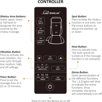 Snailax Shiatsu Back Massager with Heat — Seat Cushion with 8 Flexible Kneading Nodes, Vibration Seat, Detachable Neck Pillow, Anti-Slip Pad for Office & Home, Gift Option(m-7)