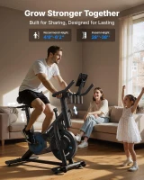 MERACH Exercise Bike with Exclusive App, Low-Noise Magnetic Resistance, 300 lb Capacity, Tablet Mount & Fitness Courses(m-7)