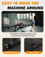 HT01 Plate-Loaded Hip Thrust Machine — Heavy-Duty Glute Drive with Band Pegs, Thick Hip Pad & Safety Limiters for Powerful Glute Development(m-8)