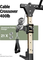 MAJOR FITNESS Drone1 Power Cage – Multi-Function Power Rack with Integrated 100 lb Weight Stack, Cable Crossover System, Squat Rack & Landmine for Home Strength Training(m-2)