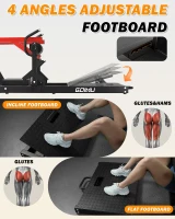 HT01 Plate-Loaded Hip Thrust Machine — Heavy-Duty Glute Drive with Band Pegs, Thick Hip Pad & Safety Limiters for Powerful Glute Development(m-5)