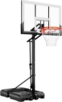 Mayfire Adjustable Kids Basketball Hoop — Portable Goal with Wheels, Height Adjustable (4.8–10 ft), 33"" Shatterproof Backboard, Ideal for Driveway or Backyard(m-1)