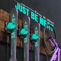 Skifavs Ski & Snowboard Wall Rack for Garage Wall — Universal Fit, Damage-Free Storage Rack, Green (4-Pack)(m-3)