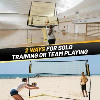 Mangostar Volleyball Training Net System (11 x 8 ft) — Freely Height-Adjustable 6.5–8 ft, Portable Indoor/Outdoor Practice Net for Serving, Setting & Spiking — Quick-Release, Easy Setup(m-7)