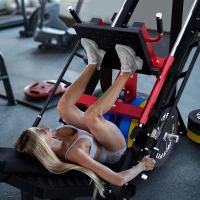 RitFit Multi-Angle Leg Press & Hack Squat with Weight Plate Set, Linear Bearing System and Plate Storage Posts for Complete Lower-Body Training(m-7)