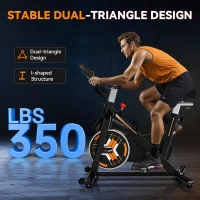 Wenoker Stationary Exercise Bike for Home — App-Compatible Indoor Bike with Silent Belt Drive, Heavy Flywheel, Multi-Grip Handlebars & Upgraded Digital Display(m-2)