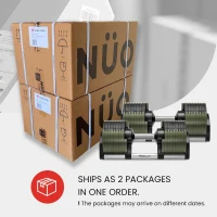 NUOBELL Adjustable Dumbbells 5–80 lbs (Pair) – Replaces 16 Sets, Fast Twist Adjustment for Home Bench & Press Workouts(m-2)