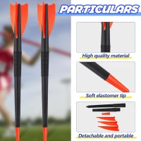 Wettarn 4-Pack 300 g Youth Training Javelins – Soft Plastic with Elastomer Tip, Disassemblable 68 cm Practice Throws(m-4)