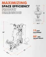 Mikolo All-in-One Home Gym Station with 150 lb Weight Stack — Multifunctional Full-Body Strength Trainer(m-5)