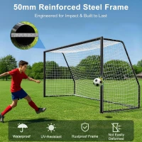 MOPHOTO Foldable Soccer Goals (6x4/8x6/10x6.5/12x6/16x7/18.5x6.5/21x7/24x8 ft) – Backyard & Full-Size Training Goals for Teens and Adults(m-3)
