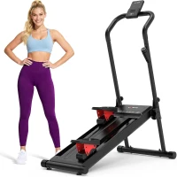 Magnetic Vertical Climber – Adjustable Resistance to 77LB, Foldable Home Stair Stepper with 19"" Stride and 320LB Capacity(m-1)
