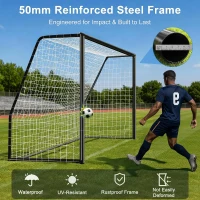 MOPHOTO Foldable Soccer Goals (6x4/8x6/10x6.5/12x6/16x7/18.5x6.5/21x7/24x8 ft) – 21x7 ft Backyard & Full-Size Training Goal for Teens and Adults(m-2)