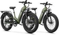 Aipas M1 Pro Step-Thru Ebike — 1800W Peak Brushless Motor (110Nm), 48V 17.5Ah Battery, 26"" x 4.0"" Fat Tires, Dual Suspension, 36MPH, 7-Speed(m-1)