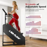 GMWD SS03 Commercial Stair Climber – LED Display, 15 Program Levels, High-Capacity Commercial Stepper for Home Cardio(m-4)