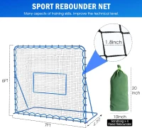 Winthai Soccer Rebounder Net — 7 x 6 ft Quick-Switch Angle Trainer for Control, Passing & Shooting — Easy Setup(m-3)