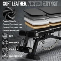 Mikolo Adjustable Weight Bench WB00 – 1200 lb Capacity Incline/Flat/Decline Bench with Detachable Leg Support & Vertical Storage(m-8)