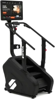 STEPR+ Commercial Stair Master with 27"" Touchscreen, Bluetooth & WiFi, 140 Steps/Min, App Integration, Resistance Band Attachments, 375 lb Capacity(m-1)