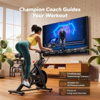 MERACH Self-Powered Magnetic Exercise Bike — 40 lb Flywheel, 350 lb Capacity, Auto-Adjust Resistance & App Connectivity(m-6)