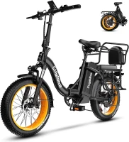KEBIKO 1000W Folding Electric Bike — 48V 20Ah Removable Battery, 30+ MPH Top Speed, Up to 80-Mile Range, 20"" Fat Tire Dual-Suspension Foldable E-Bike for Adults(m-1)
