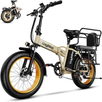 KEBIKO 1000W Folding Electric Bike – 48V 20Ah Removable Battery, 30+ MPH Top Speed, Up to 80-Mile Range, 20"" Fat Tire Foldable E-Bike for Adults (Commute/Beach/Snow)(m-1)