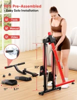YOLEO Folding Adjustable Stair Stepper with 3 Workout Modes, Oversized Pedals, Adjustable Handlebar, 660 LBS Capacity(m-8)