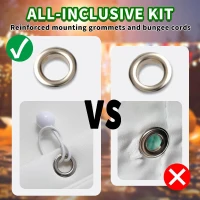 Premium Triple-Layer Golf Simulator Impact Screen – HD Launch Monitor Projection & Hitting Screen with Sound-Damping Core, Reinforced Grommets and Bungee Cords for Indoor Enclosures(m-5)