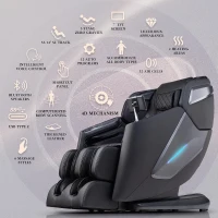 4D Full-Body Massage Chair Recliner with Zero Gravity, 53.14"" SL Track, Voice Control, Electric Calfrest Extension, 12 Auto Modes, USB-C, Bluetooth Speakers & 7"" TFT Screen(m-2)