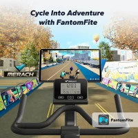 MERACH Magnetic Indoor Cycling Bike with 40 lb Flywheel, Proprietary App Compatibility, 350 lb Capacity for Home Gym(m-8)