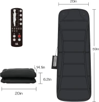 CILI Full-Body Vibration Massage Mat with Heat — Foldable Massage Mattress Pad for Bed, Sofa & Chair, Gifts for Men & Women(m-8)