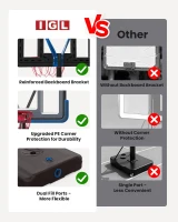 IGL Portable Basketball Hoop System, 5.6–10 ft Adjustable Stand with 44"" PC Backboard, Mobile Base for Kids, Youth & Adults (Backyard/Driveway)(m-4)