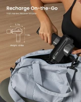 RENPHO Heat & Cold Massage Gun — Portable Percussion Deep Tissue Massager with Carrying Case, Ideal Christmas or Birthday Gift for Men & Women(m-4)