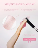 LIONSCOOL 14-inch Pilates Ring Kit – Magic Circle with Padded Handles, Mini Ball, Dual Band Sets, Non-Slip Socks, Guide & Bag(m-8)