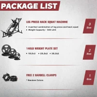 RitFit Heavy-Duty Leg Press & Hack Squat Station with Plate Set, Linear Bearings and Weight Storage for Home Gyms(m-2)