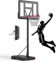 IGL Portable Adjustable Basketball Hoop System 5.6–10 ft, 44-Inch Outdoor Goal with PC Backboard — For Kids, Youth & Adults(m-1)