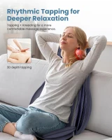 COMFIER Shiatsu Back Massager with Heat — Chair Pad with New Tapping Function, Kneading & Compression, Height-Adjustable Neck, Fits Most Chairs, Gift for Parents(m-2)